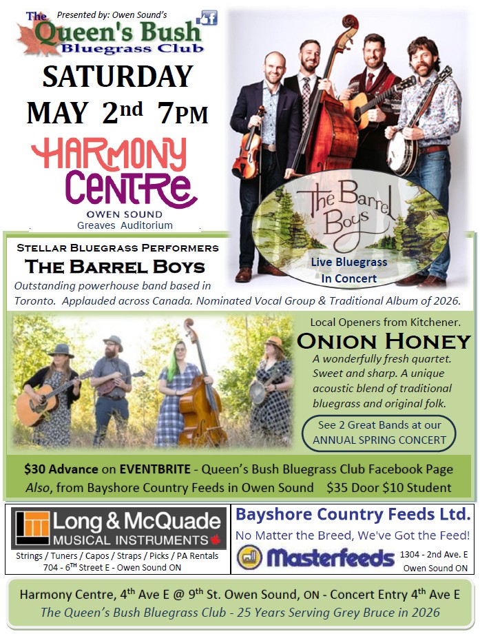 Event image Queen's Bush Bluegrass Club Spring Concert